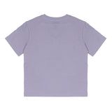 Elisabetta Franchi La Mia Bambina T-shirt Lilla con Strass e Logo per Bambine