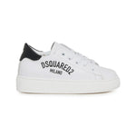 Dsquared2 Kids Sneakers Bianco con Logo Nero per Bambini
