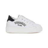 Dsquared2 Kids Sneakers Bianco con Logo Nero per Bambini