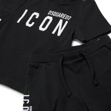 Dsquared2 Kids Completino Nero Icon per Neonati