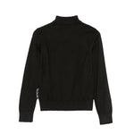 John Richmond Kids Maglione Nero con Mezza Zip e Logo Ricamato Bianco per Bambini