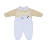 Marlù Tutina Bianco/Giallo con Ricamo Fiore per Neonate