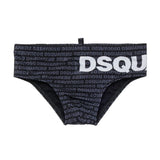 Dsquared2 Kids Costume Nero con Logo All-Over per Bambini