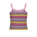 F**K Kids Canotta in Maglia Multicolor per Bambine