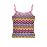 F**K Kids Canotta in Maglia Multicolor per Bambine