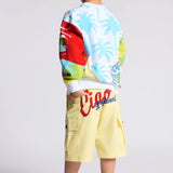 Dsquared2 Kids Short Cargo Giallo con Stampa sul Retro per Bambini