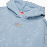 Diesel Kids Felpa Azzurro Polvere con Logo per Bambine