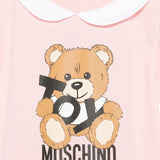 Moschino Kids Tutina Rosa con Stampa Toy per Neonati