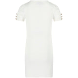 Odi Et Amo Abito Bianco a Costine per Bambine