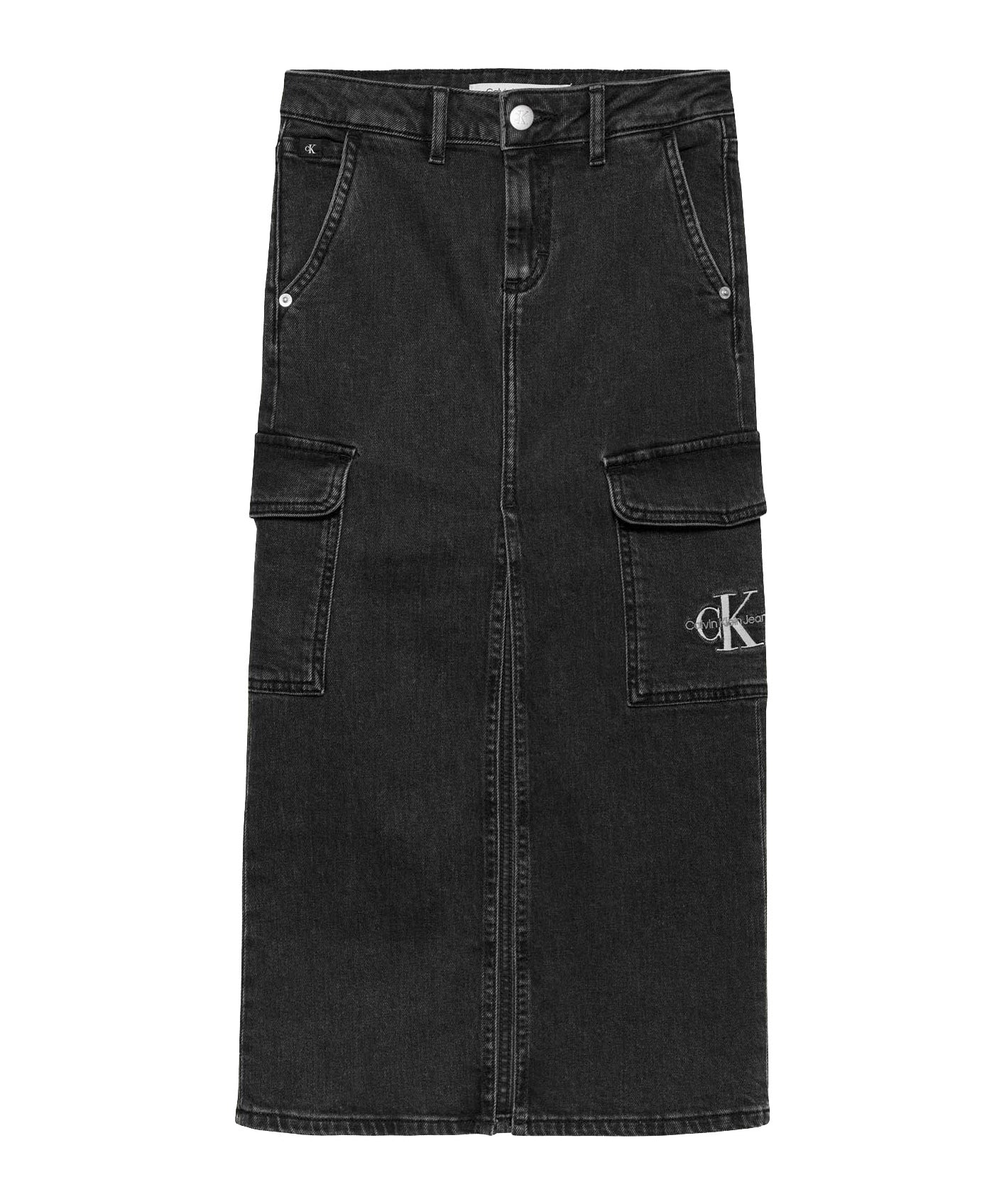 Calvin Klein Kids Gonna Denim Nera per Bambine