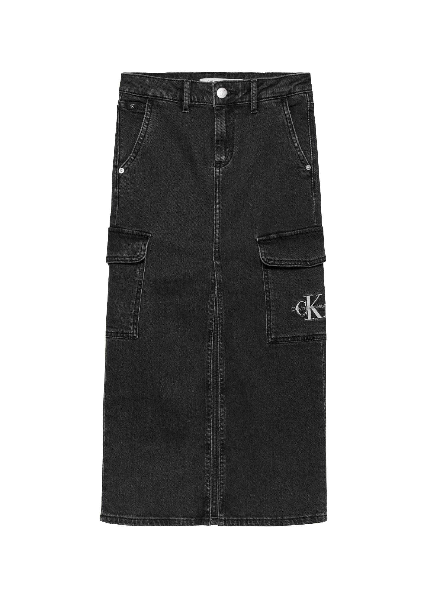 Calvin Klein Kids Gonna Denim Nera per Bambine