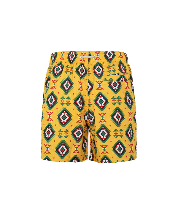 Effek Costume Boxer Fantasia Astratta Gialla per Bambini