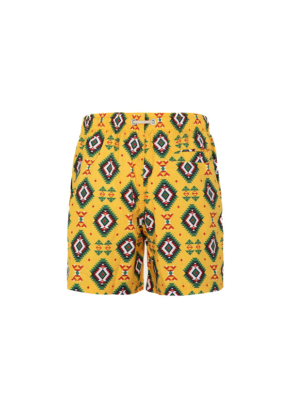 Effek Costume Boxer Fantasia Astratta Gialla per Bambini
