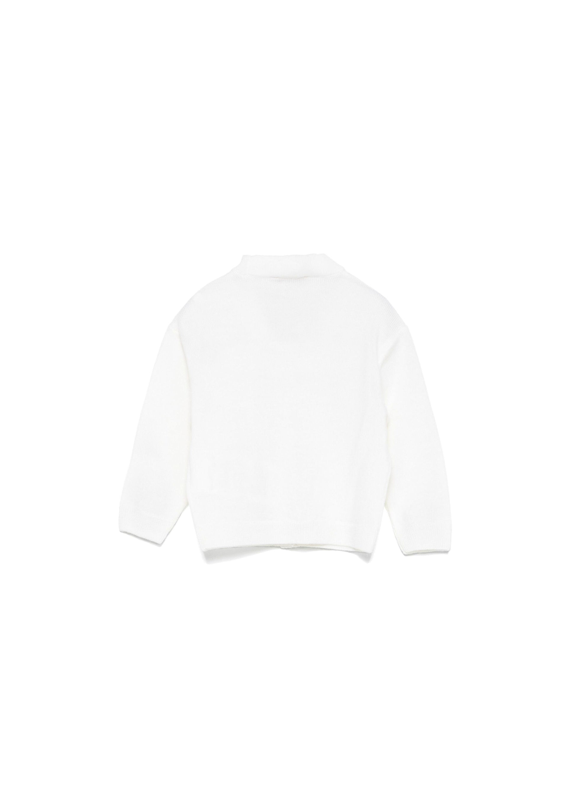 Elisabetta Franchi La Mia Bambina Cardigan Avorio per Neonate (retro)