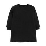 Moschino Kids Vestito Nero in Felpa con Stampa Teddy Bear e Logo per Neonate