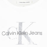 Calvin Klein Kids White Crop T-shirt for Girls