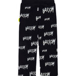 Barrow Kids Pantaloni in Felpa Neri con Stampa per Bambini (RETRO)
