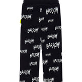 Barrow Kids Pantaloni in Felpa Neri con Stampa per Bambini (RETRO)