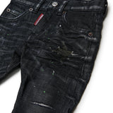 Dsquared2 Kids Pantalone in Denim Nero per Neonati
