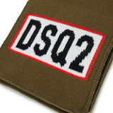 Dsquared2 Kids Sciarpa Verde con Intarso Logo per Bambini