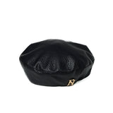 Elisabetta Franchi La Mia Bambina Cappello Basco Nero con Logo per Bambine