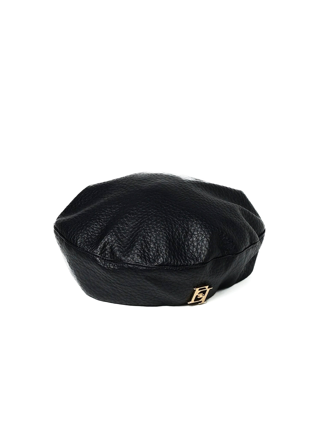 Elisabetta Franchi La Mia Bambina Cappello Basco Nero con Logo per Bambine