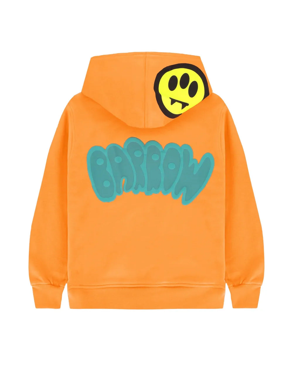 Barrow Kids Felpa Arancione con Cappuccio con Stampa Logo per Bambini