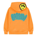 Barrow Kids Felpa Arancione con Cappuccio con Stampa Logo per Bambini