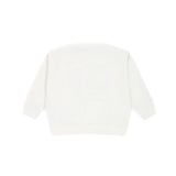 Moschino Kids Felpa Girocollo Panna con Stampa per Neonate