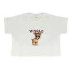 Vicolo Kids T-Shirt Bianco con Stampa per Bambine