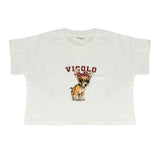 Vicolo Kids T-Shirt Bianco con Stampa per Bambine