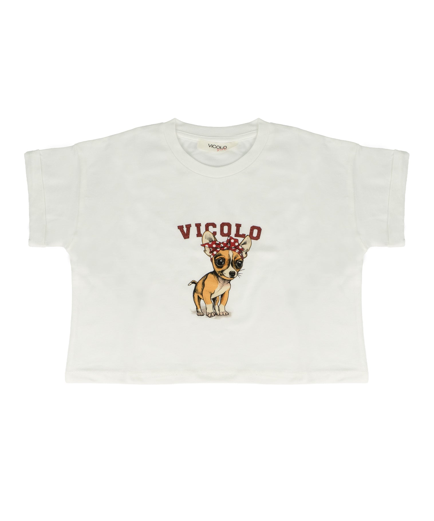 Vicolo Kids T-Shirt Bianco con Stampa per Bambine