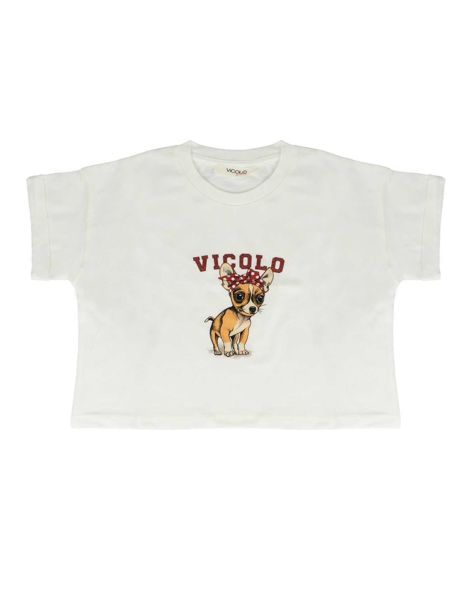 Vicolo Kids T-Shirt Bianco con Stampa per Bambine