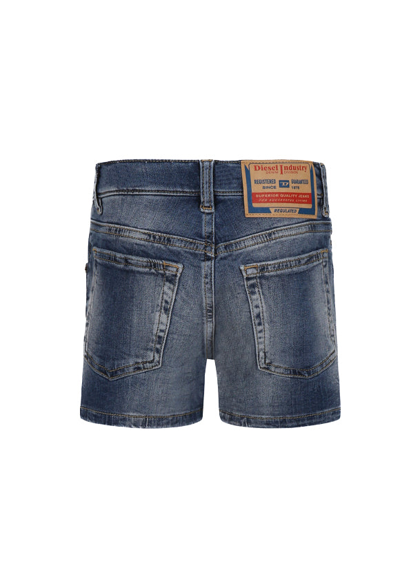 Diesel Kids Short Denim Scuro Per Bambine