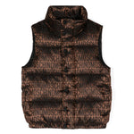 Moschino Kids Giubbino Smanicato Marrone con Logo Monogram per Bambini 
