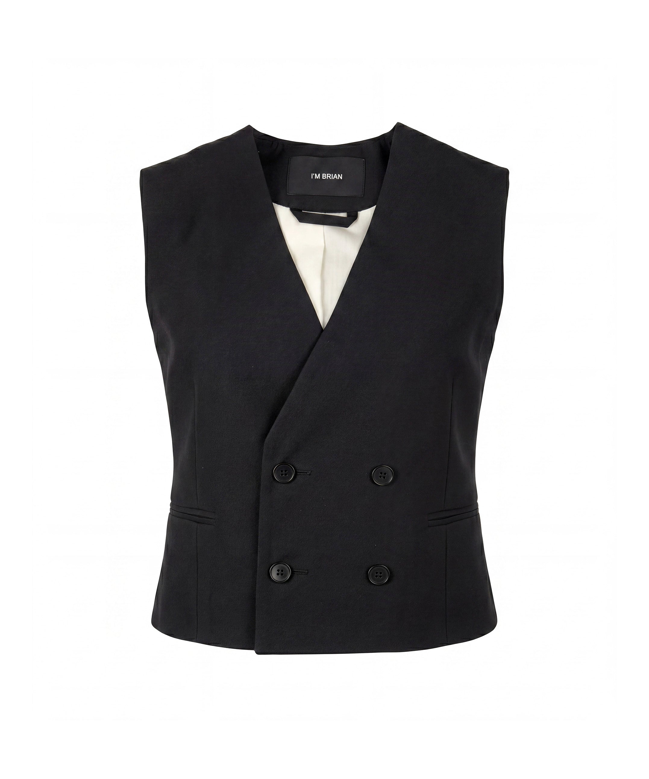 I'M Brian Kids Gilet Doppiopetto Nero per Bambini