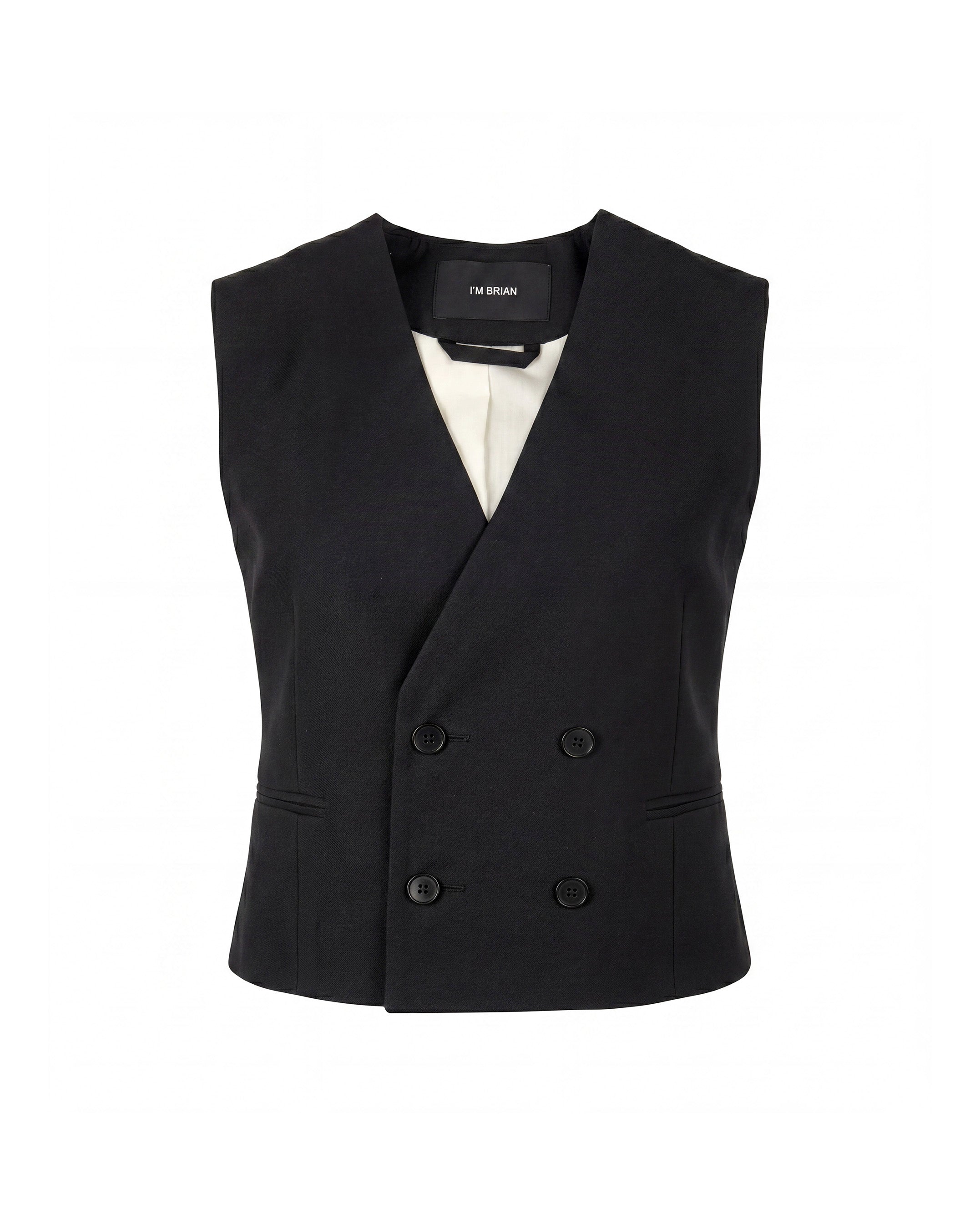 I'M Brian Kids Gilet Doppiopetto Nero per Bambini