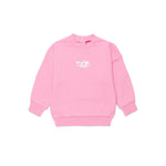 Diesel Kids Felpa Girocollo Rosa Oval D per Neonate