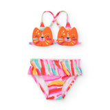 Tuc Tuc Costume Bikini Rosa Cat per Neonate