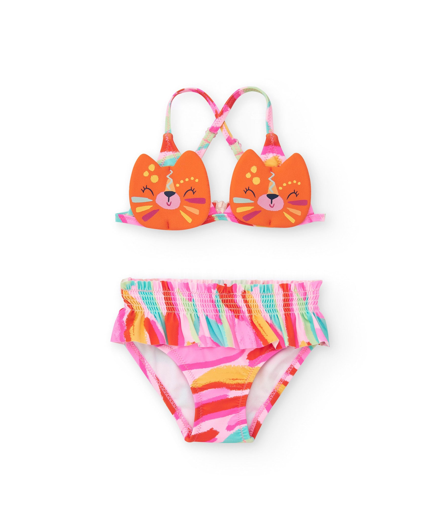 Tuc Tuc Costume Bikini Rosa Cat per Neonate