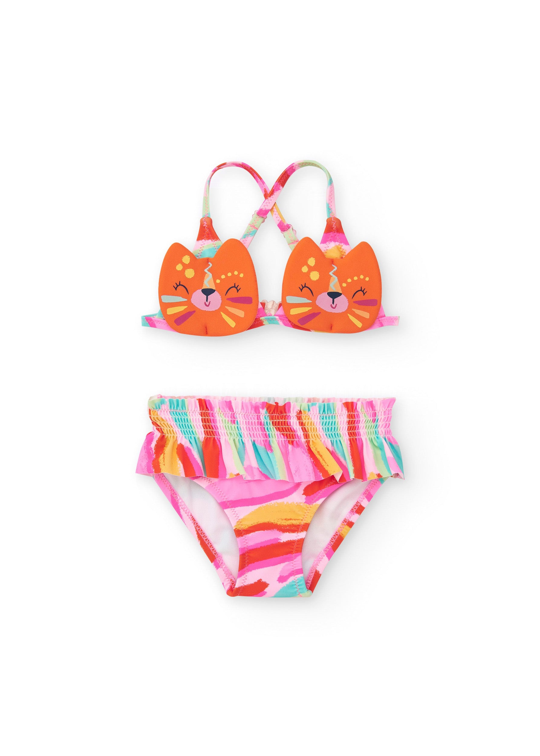 Tuc Tuc Costume Bikini Rosa Cat per Neonate