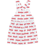 Moschino Kids Abito Celeste con Stampa All-Over per Neonate