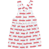 Moschino Kids Abito Celeste con Stampa All-Over per Neonate