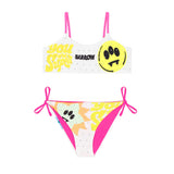 Barrow Kids Costume Bikini Bianco con Stampa per Bambine