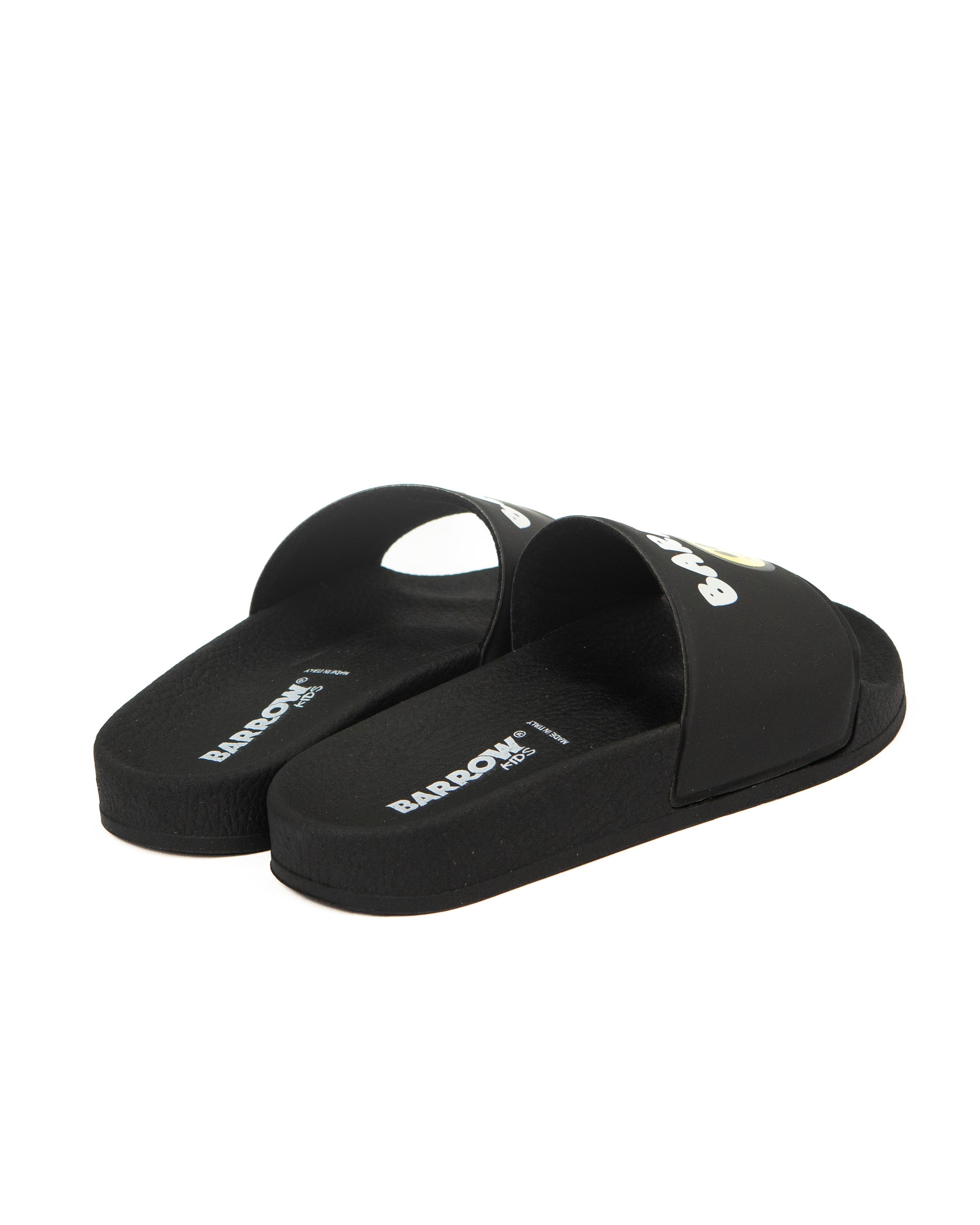 Barrow Kids Ciabatta Nero con Logo per Bambini