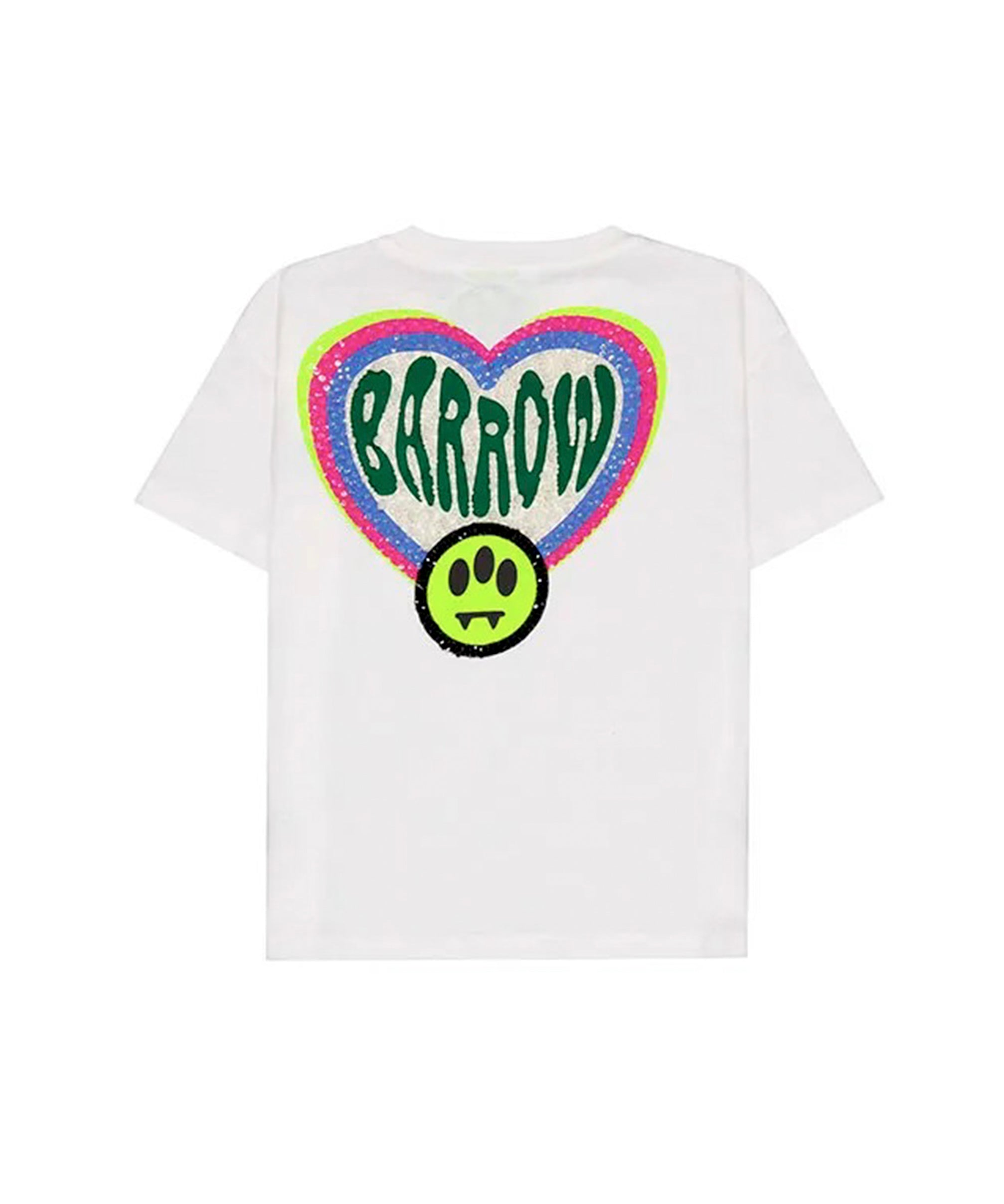 Barrow Kids T-Shirt Bianca con Stampa Retro per Bambine (retro)