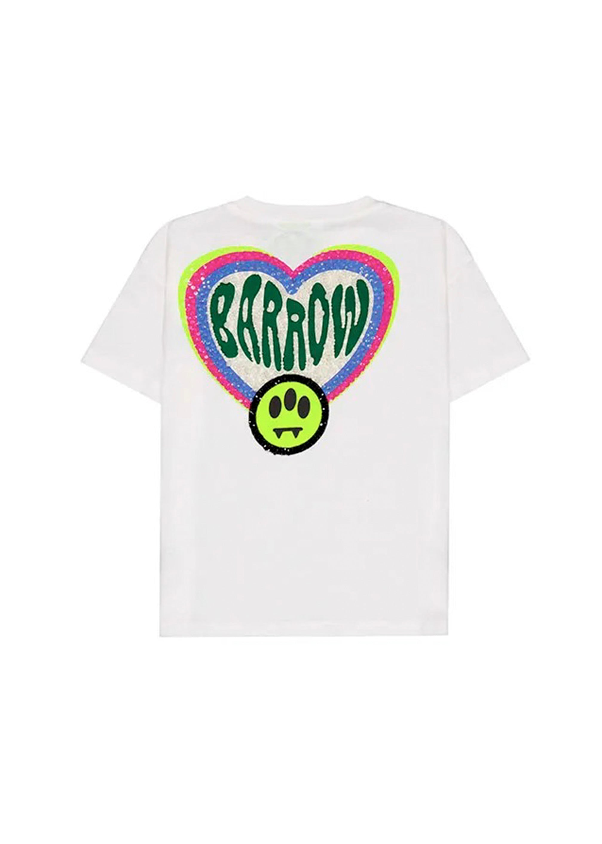 Barrow Kids T-Shirt Bianca con Stampa Retro per Bambine