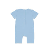 Dsquared2 Kids Tutina Celeste con Stampa Logo Foglia D'acero a Contrasto per Neonati