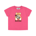 Moschino Kids T-shirt Fucsia con Stampa Toy per Neonate