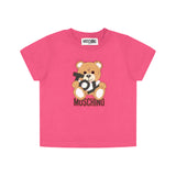 Moschino Kids T-shirt Fucsia con Stampa Toy per Neonate